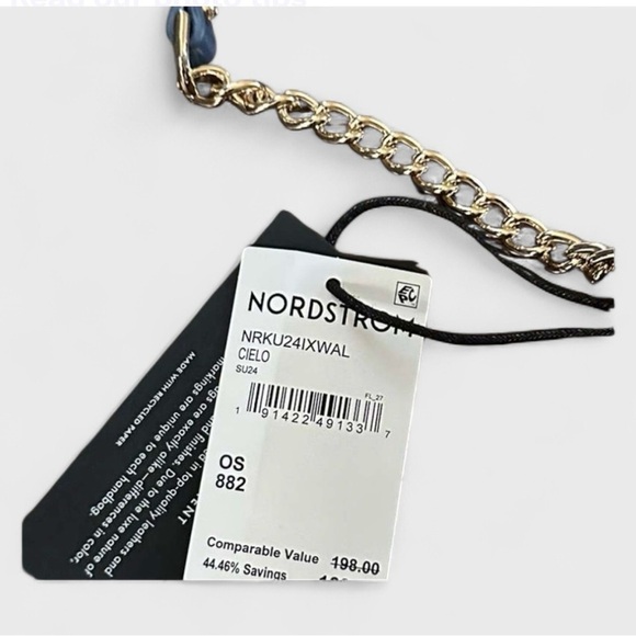 Rebecca Minkoff Edie Wallet on Chain Crossbody Blue Slate NWT - Picture 10 of 13